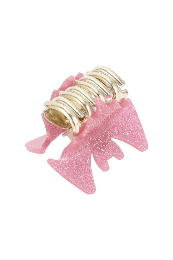 1 Pc  Bat Style Hair Clips Hairdo Clip for Women 1.97" Length Pink