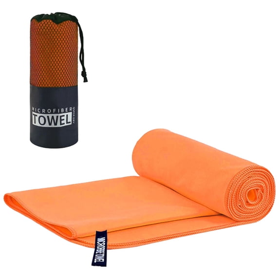 1 Pc Bath Towel Shower Towel Workout Gym Sweat Towel Quick Dry Absorbent Soft Durable Multi-Purpose Abs Material Fabric for Home Bathroom Kitchen Gym Travel Daily Use 76x152cm , Orange