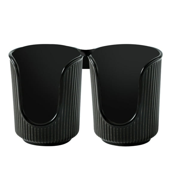 1 Pc Bathroom Cup Dispenser Plastic Paper Cup Holder Small Countertop Mouthwash Cups Accessories for Vanity Countertops, Bathroom, Kitchen, and Dining Room, 3.35"x4", Double Tube Black