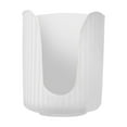 thumbnail image 1 of 1 Pc Bathroom Cup Dispenser Plastic Paper Cup Holder Small Countertop Mouthwash Cups Accessories for Vanity Countertops, Bathroom, Kitchen, and Dining Room, 3.35"x4", Single Tube Transparent White, 1 of 9