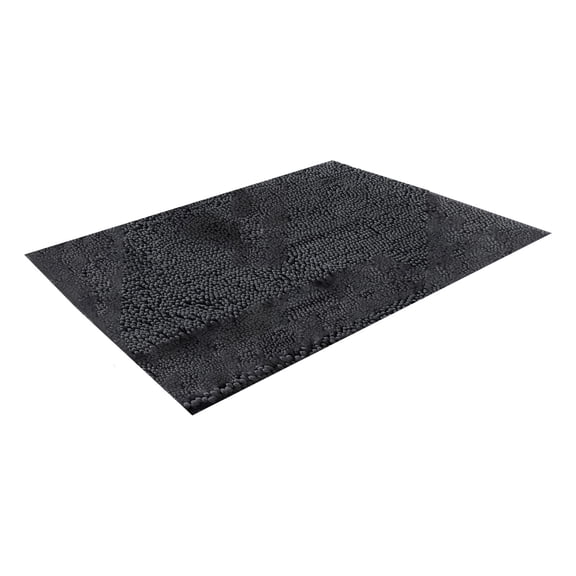 1 Pc Bathroom Runner Rug 31.5x19.7 Inch – Thick Chenille Long Bath Mat | Absorbent and Washable Extra Large Bath Rug Non-Slip, Soft Runner Rug for Bathroom, Shower, Sink, Charcoal Gray