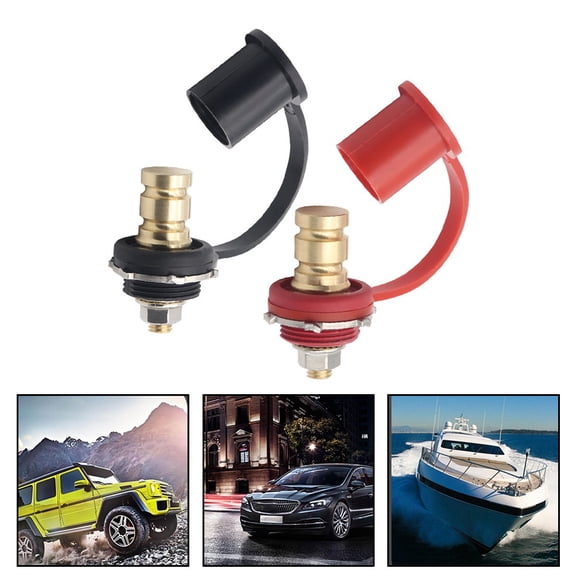 1 Pc Battery Charger Post 3/8" Studs 250A 12V Dc Battery Power Junction Post Black Fangkenuo