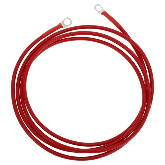 1 Pc Battery Inverter Cable 10 AWG Gauge 6.5FT 5/16" Lug Battery Cable Universal for Car Vehicle Boat RV Solar Tinned Copper Red