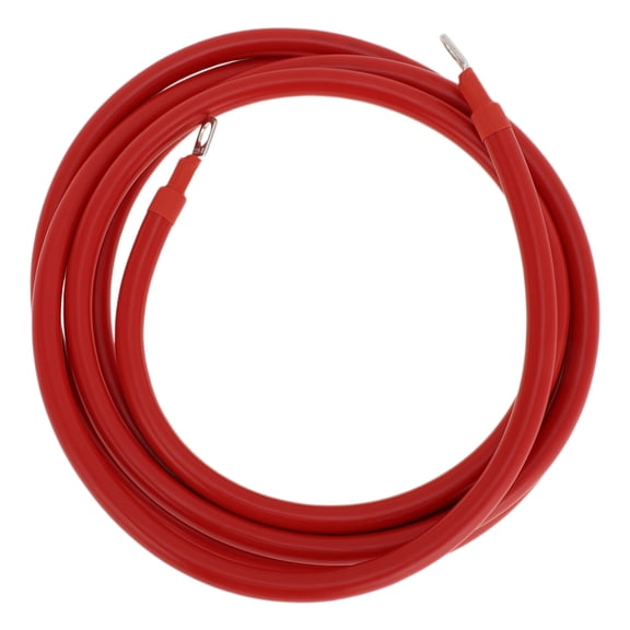 1 Pc Battery Inverter Cable Battery Cable 3/8" Lug 5/16" Lug 3 AWG Gauge 10FT Red Tinned Copper