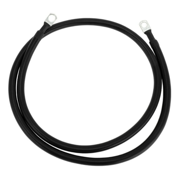 1 Pc Battery Inverter Cable Battery Cable 3/8" Lug 5/16" Lug 3 AWG Gauge 4FT Black Tinned Copper