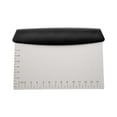 thumbnail image 1 of 1 Pc Bench Scraper, Stainless Steel Food Scraper Tool,Dough Scraper and Pastry Cutter With Scale,Food Chopper Baking Supplies Kitchen Gadgets, 5.9x4.33 Inch, Black, 1 of 9