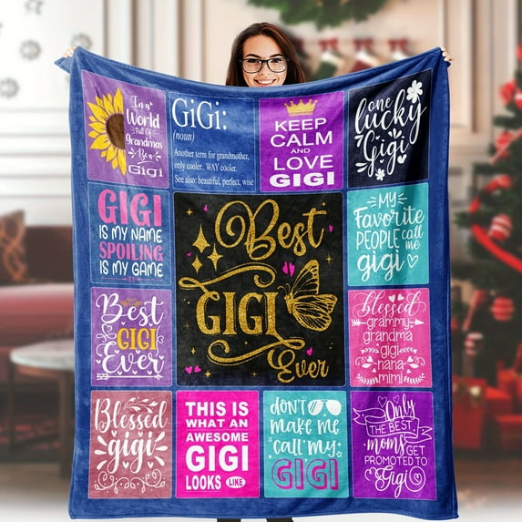 1 Pc Best Gigi Blanket, Gifts For Gigi From Grandchildren, Best Gigi Ever Blanket, Christmas Mother's Day Birthday Present For Gigi, Soft Throw Blanket