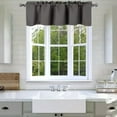thumbnail image 1 of 1 Pc Blackout thermal valance for short window curtain rod pocket for kitchen/bathroom/restaurant/school 54" x 18" inch, 1 of 4