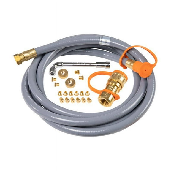 1 Pc, Blackstone 3/8 In. D X 10 Ft. L Brass Quick Connect Natural Gas Conversion Kit