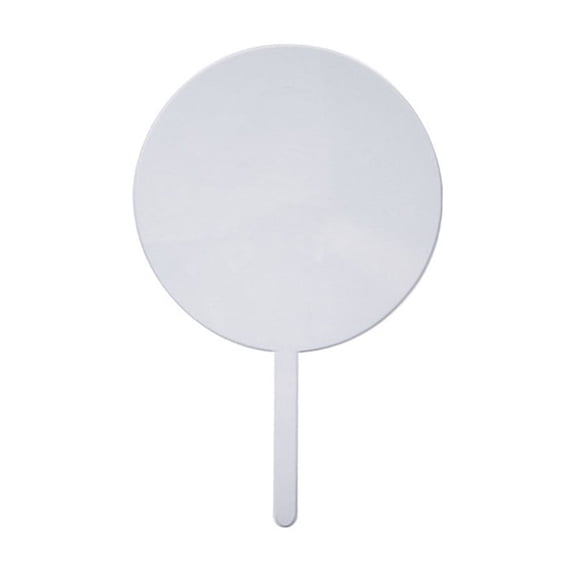 1 Pc Blank Acrylic Cupcake Toppers Round Cupcake Topper with Sticks DIY Dessert Table Cupcake Signs Acrylic Cake Topper Creative DIY Cake Insert Card for Birthdays Weddings Cake Decoration, White A