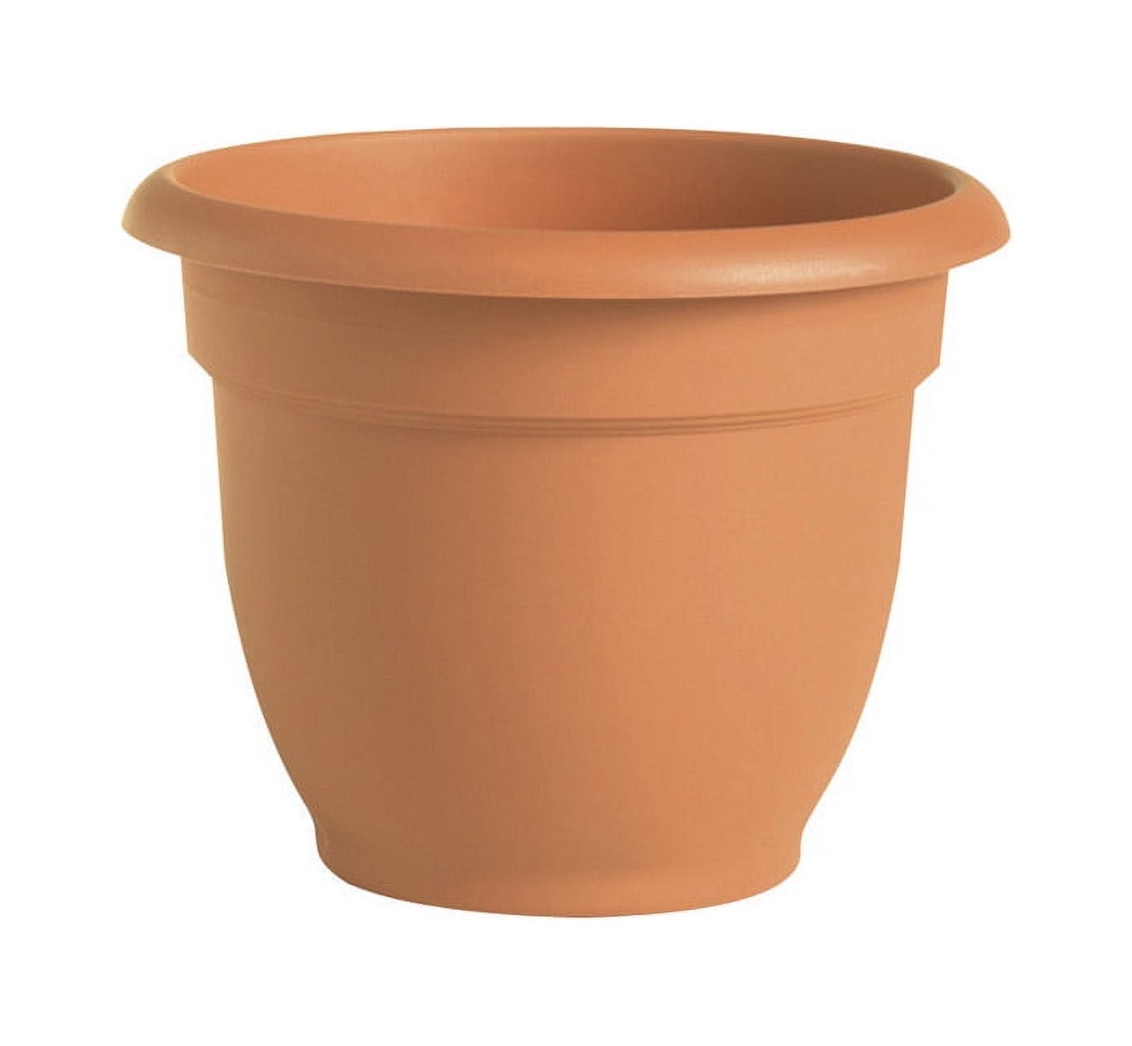 Bloem 8 in. D Resin Ariana Planter Terracotta Clay