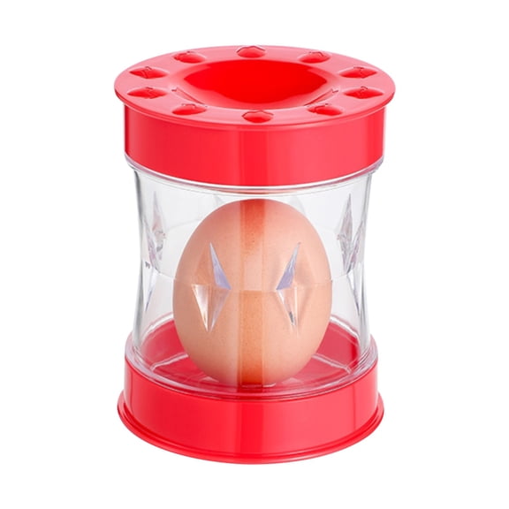 1 Pc Boiled Egg Peeler Hard Boiled Egg Peeler Tool for Hard Boiled Eggs Quail Egg Peeler for Chicken and Quail Eggs Handheld Kitchen Tool for Cooking And Salads, 3.86x3.03 Inch, Red
