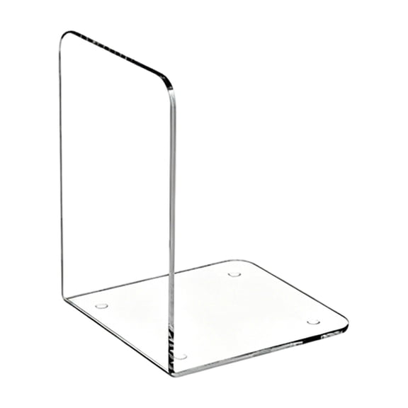1 Pc Book Endsongmies Clear Acrylic Bookends, Non-Slip Bookend Decorative for Heavy Duty Book, Books Holder Stopper, Bookshelf Dividers Books Organizer for Home School