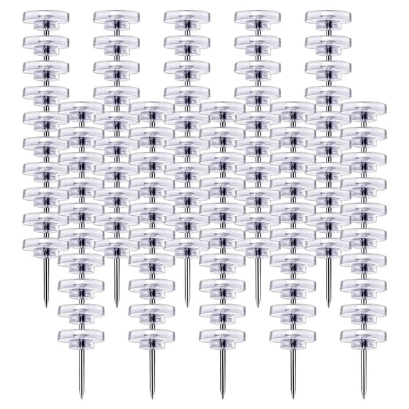 1 Pc Boxed Clear Creative Push Pins 100 Count, Durable Plastic for Office Daily Use Home Desk Organization DIY Craft Projects 1.6x1x1cm , Clearance(Multicolor),Clearance Sale!