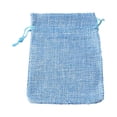 thumbnail image 1 of 1 Pc Burlap Bags with Drawstring Gift Bags Jewelry Pouches Sacks Plain Burlap Drawstring Gift Bags for Favors Linen Sacks Gift Pouches for Wedding Party and DIY Craft, 3.54x4.72 Inch, Sky Blue, 1 of 9