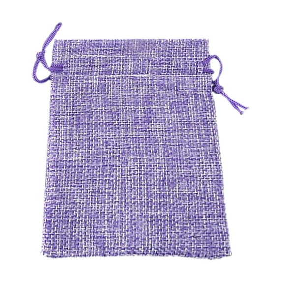 1 Pc Burlap Bags with Drawstring Gift Bags Jewelry Pouches Sacks Plain Burlap Drawstring Gift Bags for Favors Linen Sacks Gift Pouches for Wedding Party and DIY Craft, 3.54x4.72 Inch, Purple