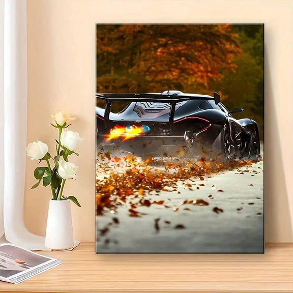 1 Pc Canvas Painting,Cool Supercars , Wooden Framed Art,High Quality ,Thickness 2. 25cm/1in Thick Wall Art Printed Poster, Cuadros,Directly Hung For Family Gifts, Living Room Decoration