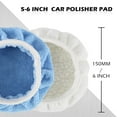 thumbnail image 1 of 1 Pc Car Polisher Pad Car Buffer Polisher Pad Reusable Bonnet Soft Microfiber Polishing Bonnet Buffing Pad Cover Bonnet Microfiber Bonnet Polishing Buffing Pad Cover for Buffer Polisher, 6", Blue, 1 of 9