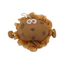 1 Pc Cartoon Bath Sponge Body Scrubber for Shower Brown