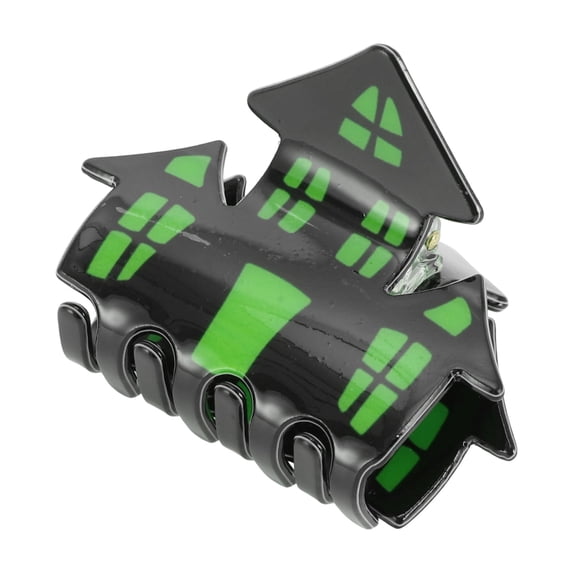1 Pc Castle Style Hair Clips Hairdo Clip for Women 2.76" Length Black Green