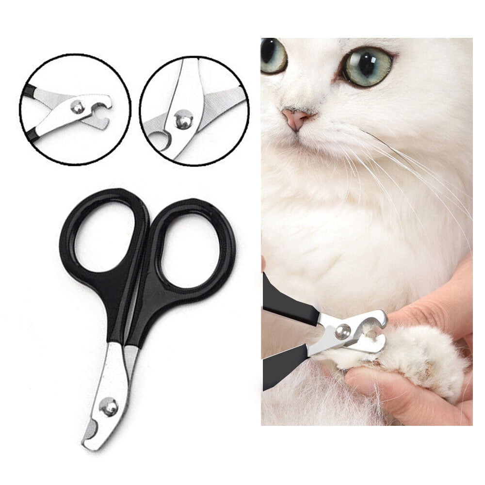 1 Pc Cat Nail Clippers Trimming Cut Claws Grooming Pets Stainless Steel Scissors