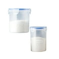 thumbnail image 1 of 1 Pc Each Cereal Container Plastic Food Storage Containers with Lids Set Airtight Meal Prep Containers Airtight Plastic Cereal Keeper Dispenser for Kitchen Pantry, 600ml and 1000ml, 1 of 5