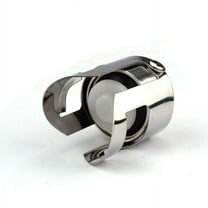 Champagne Bottle Stoppers Stainless Steel, Reusable Champagne Cork & Saver Stopper, Leak Proof Prosecco & Sparkling Wine Plug, Bubble Retention Protection, 1 Pack, Silver