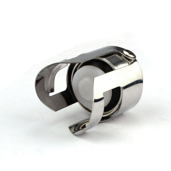 Champagne Bottle Stoppers Stainless Steel, Reusable Champagne Cork & Saver Stopper, Leak Proof Prosecco & Sparkling Wine Plug, Bubble Retention Protection, 1 Pack, Silver