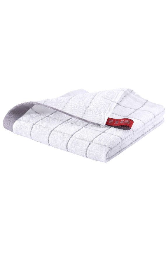 1 Pc Checkered Designed Cotton Terry Kitchen Dish Cloths Kitchen Towels and Dishcloths Soft Absorbent Quick Drying Kitchen Rags for Drying Dishes Multipurpose Kitchen Linens, 12"x12", White
