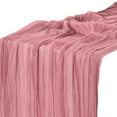 thumbnail image 1 of 1 Pc Cheesecloth Table Runner Boho Rustic Gauze Summer 120 inch 10FT Cheese Cloth Runner for Wedding Party Baby Shower Birthday Home Decor Holiday Decorations, Hot Pink, 1 of 5