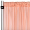 thumbnail image 1 of 1 Pc, Chiffon Curtain Drape 10Ft H x 58" W Panel - Coral for Wedding, Graduation, Quinceanera, Birthday, and Bridal Shower, 1 of 1