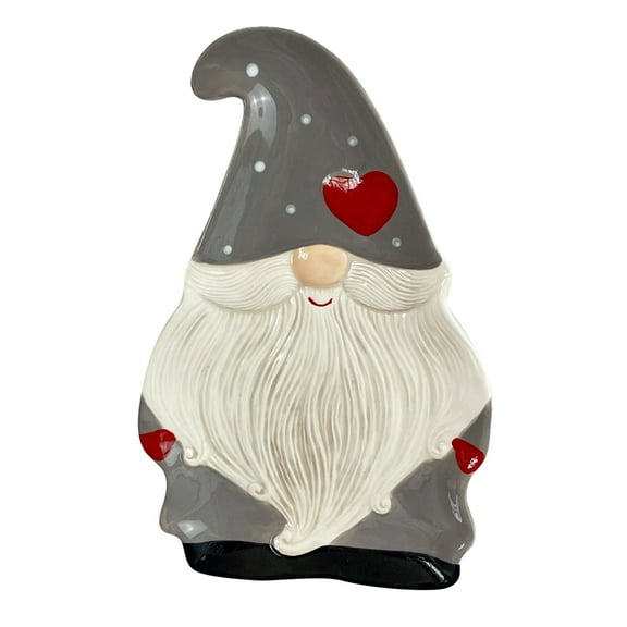 1 Pc Christmas Santa Clause Shape Plate Ceramic Dish Kitchen Tableware
