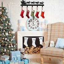 1 Pc Christmas Stocking Wall Rack with Hangers Holder Stand Metal Stocking Hangers Mantel Wall Mount Hook Holder for Mantle Entryway Holiday