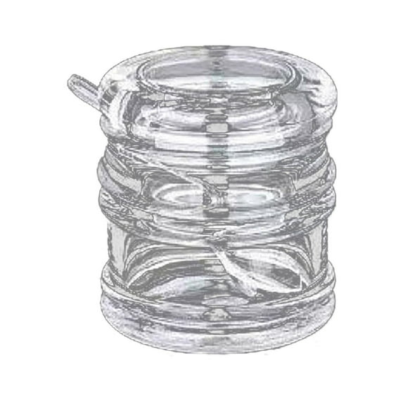 1 Pc Classic Clear Glass Sugar Bowl with Lid 160ml Serving Spoon Salt Pot Pepper Storage Jar Seasoning Pot Dispenser Container Sugar Box Condiment Spice Racks Holder for Home Kitchen, 2.95x2.76 Inch