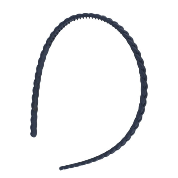 Unique Bargains 1 Pc Classic Elegant Frosted Twist Hairband for Women for Girls 5.51"x4.72" Navy Blue