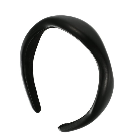 1 Pc Classic Elegant Irregular PU Headband for Women for Girls 6.30"x5.51" Black