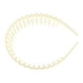 thumbnail image 1 of 1 Pc Classic Fashion Frosted Wavy Hairband for Women for Girls 3.74" ID Beige, 1 of 4