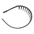 thumbnail image 1 of 1 Pc Classic Flower Edge Anti-Slip Toothed Hairband for Women for Girls Black, 1 of 4