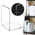 thumbnail image 1 of 1 Pc Clear Book Ends, Acrylic Bookends for Shelves, Non-Slip Bookend Decorative for Heavy Duty Book, Books Holder Stopper, Bookshelf Dividers Books Organizer for Office Home Classroom, Square, 1 of 9