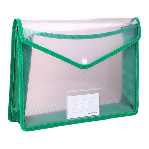 1 Pc Clear Plastic Expanding File Folder, Transparent envelopes with Closure Large Capacity Paper Organizer For Receipts Letters, Large Capacity(9.84" x 7.48")