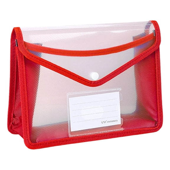 1 Pc Clear Plastic Expanding File Folder, Transparent envelopes with Closure Large Capacity Paper Organizer For Receipts Letters, Large Capacity(9.84" x 7.48")