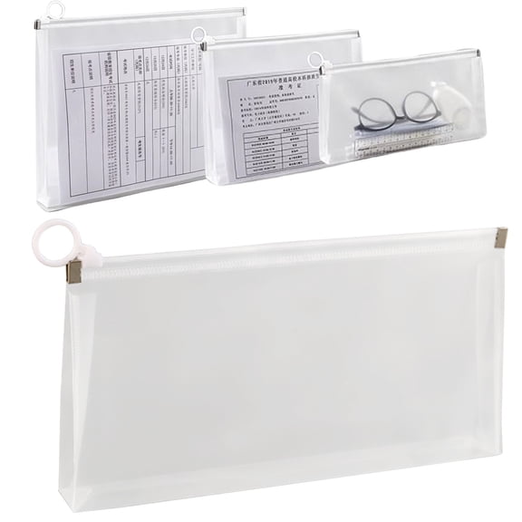 1 Pc Clear Zipper Cash Bag, Plastic Cashes Envelope, Money Bag for Cash Receipt Coupon Stickers Stamps Zipper Envelope Case Index Card Holder Organizer, A6