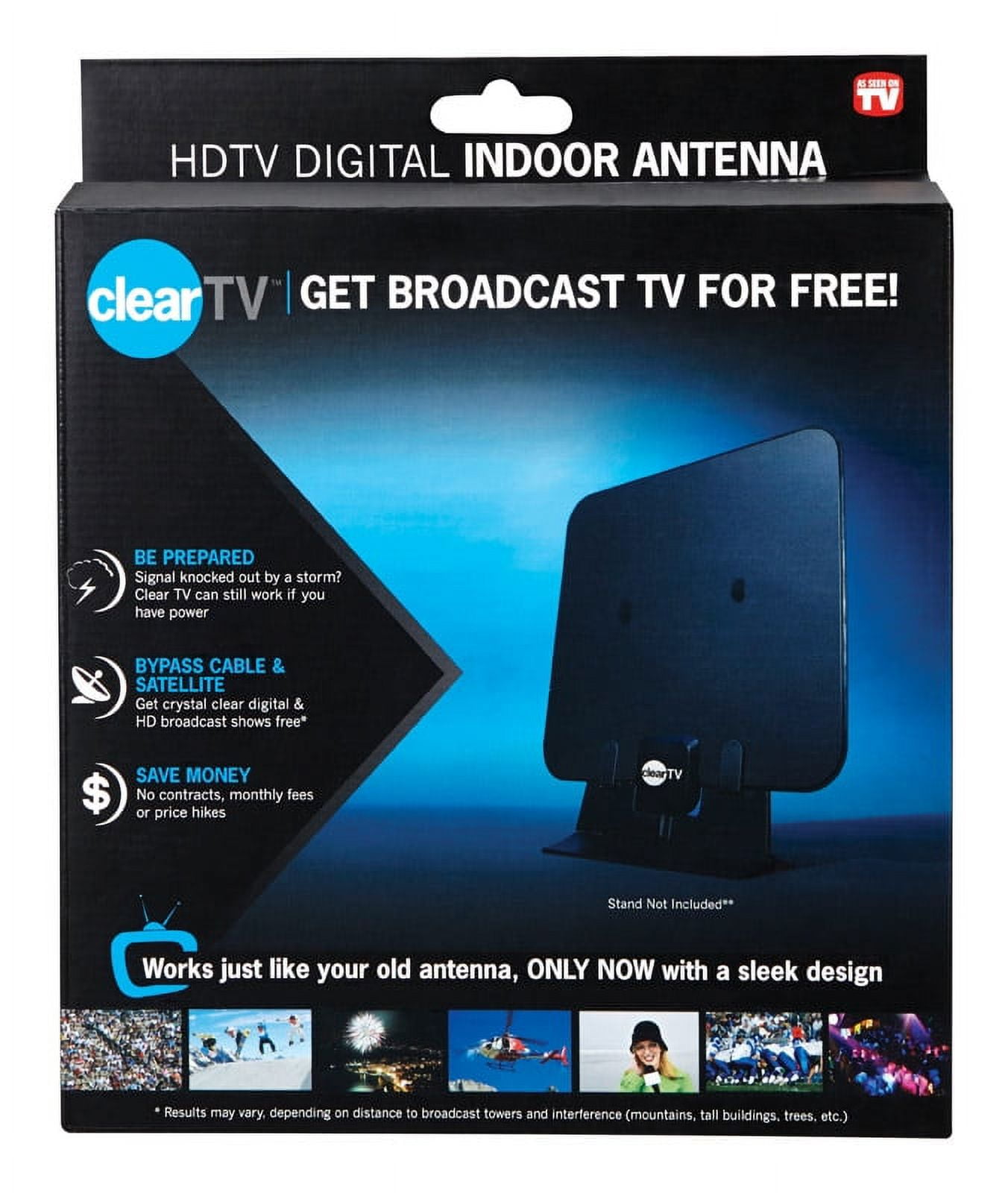 1 Pc Cleartv Indoor Hdtv Digital Antenna 1 Pk