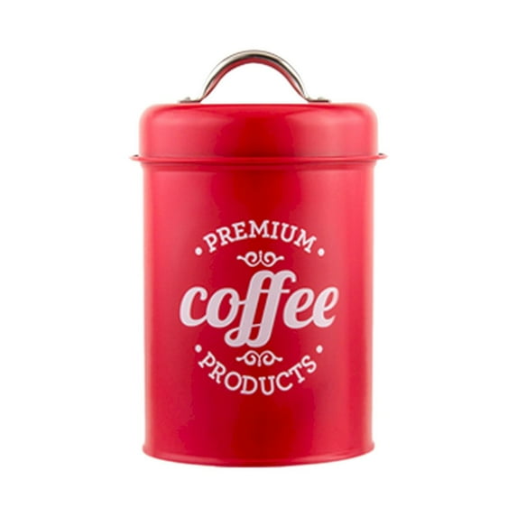 1 Pc Coffee Container Food Canisters for Kitchen Counter, Airtight Kitchen Canisters Sealing Sugar Canister for Countertop, Flour and Sugar Containers, Tea Coffee Sugar Canister, 4.13x7.09 Inch, Red