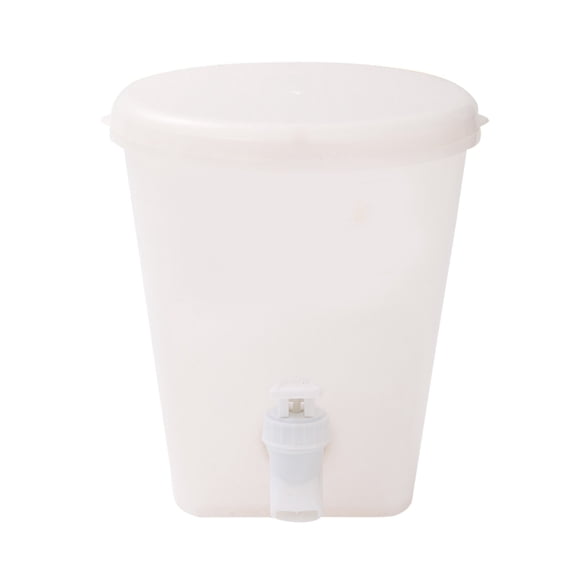 1 Pc Cold Water Kettle with FaucetRefrigerator Container Juice Containers with Lids & Faucet Leakproof Plastic Water Container Beverage Dispenser for Home Kitchen Party Buffet, 6.69"x5.51"