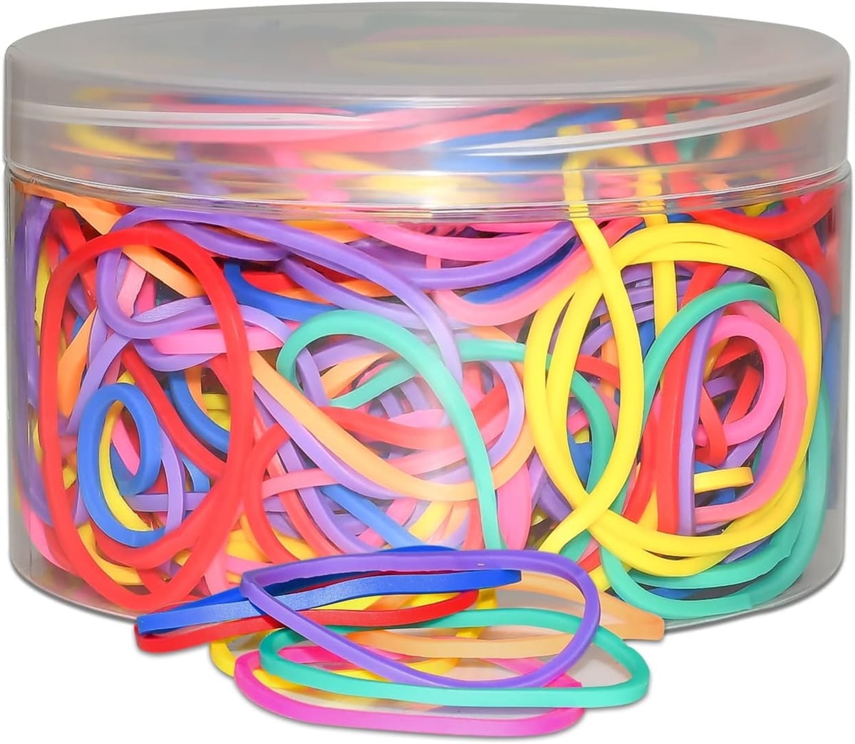ARTRYLIN 1 Pc Colorful Rubber Bands,Vibrant Color Rubber Bands Office Supplies,Disposable Candy Color Hair Bands,Soft Elastic Bands for Braids Hair (Multi-Color)