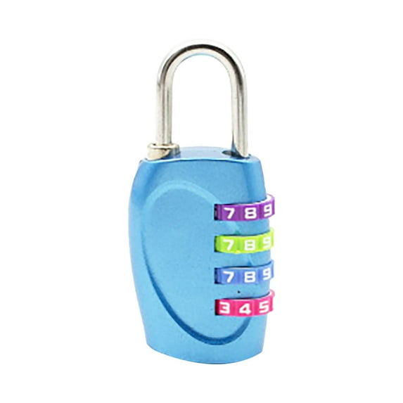 1 Pc Combination Lock 4 Digit Padlocks Resettable Combo Locks Weatherproof Combination Padlocks for Locker, Gym Locker, Storage Unit, Gate, Fence, Toolbox, Cabinet, 2.75 Inch, Blue