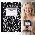 thumbnail image 1 of 1 Pc Composition Notebook, Wide Ruled Composition Book, Marble Composition Notebooks for Note Taking, 30 Sheets/60 Pages, Hard Cover, Sewn Binding, Classroom Must Haves, Office Supplies, Black, 1 of 8
