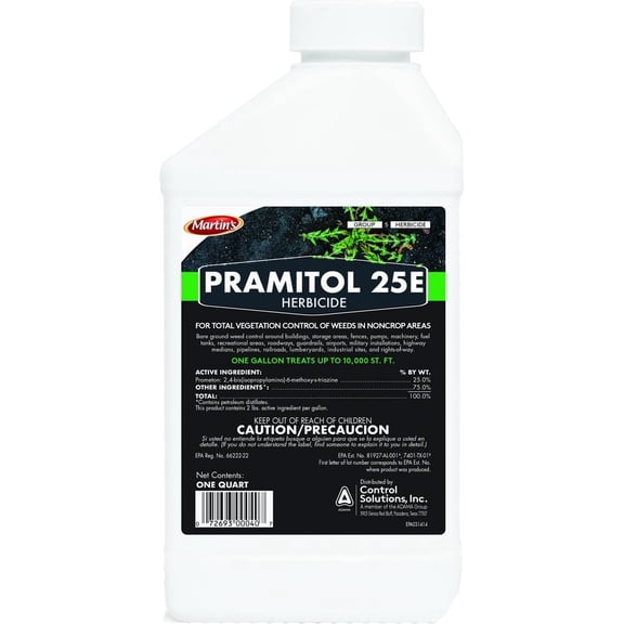 1 Pc Control Solutions Pramitol 25E 1 Qt. Concentrate Herbicide Vegetation Killer  Residential Use, Standard Application