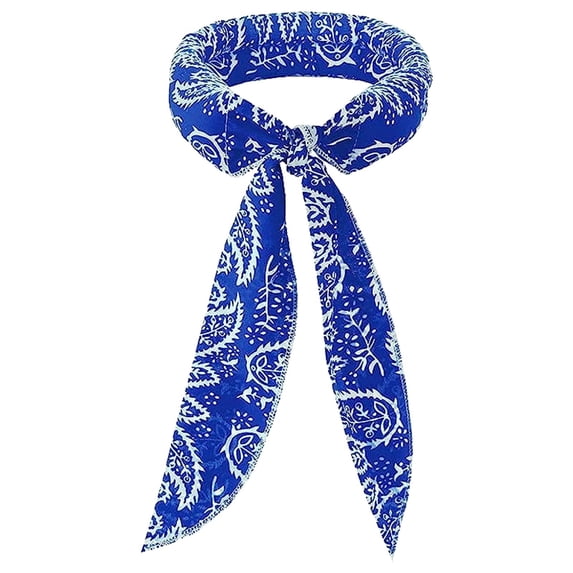 1 Pc Cooling Neck Wraps Neck Cooler Ice Bandanas Scarf Neck Cooling Tube Cooling Ice Bandana Tubes Scarf for Hot Weather Summer Ultra Running Walking Riding Women Men, 39.4x2 Inch, Blue